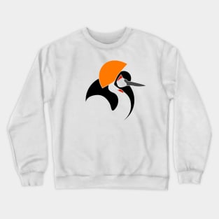 Grey Crowned Crane Crewneck Sweatshirt